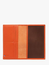 Porte-chéquier Madras Cuir Etrier Orange madras EMAD905-vue-porte