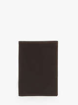 Leather Wallet Oil Etrier Brown oil EOIL528