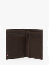 Leather Wallet Oil Etrier Brown oil EOIL271-vue-porte