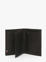 Leather Wallet Oil Etrier Black oil EOIL241-vue-porte