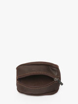 Leather Coin Purse Oil Etrier Brown oil EOIL043-vue-porte