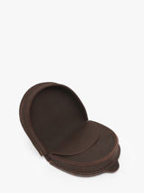 Purse Oil Leather Etrier Brown oil EOIL044-vue-porte