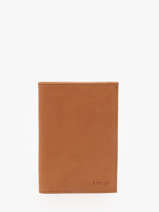 Leather Wallet Oil Etrier Brown oil EOIL528