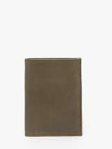 Leather Wallet Oil Etrier Green oil EOIL271