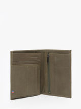 Leather Wallet Oil Etrier Green oil EOIL271-vue-porte
