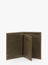 Leather Wallet Oil Etrier Green oil EOIL247-vue-porte