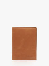 Leather Wallet Oil Etrier Brown oil EOIL247