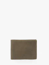 Leather Wallet Oil Etrier Green oil EOIL438