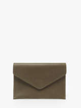 Leather Passport Holder Oil Etrier Green oil EOIL054