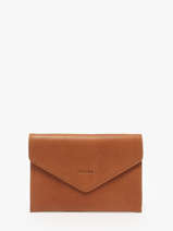 Leather Passport Holder Oil Etrier Brown oil EOIL054
